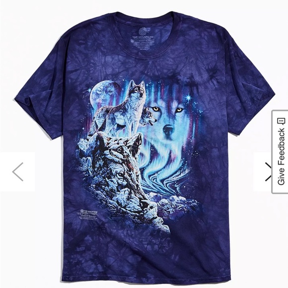 The Mountain Tops - The Mountain Wolf Collage Tie-Dye Tee